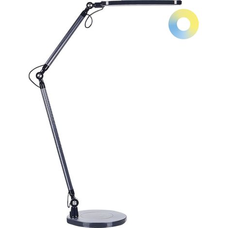 Lampada da tavolo nera LED intensità variabile braccio regolabile Grus (1/5)