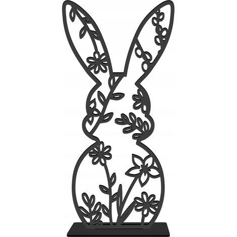Grande statuetta di coniglio pasquale/lepre da 15 cm, ornamento e decorazione natalizia. (1/5)