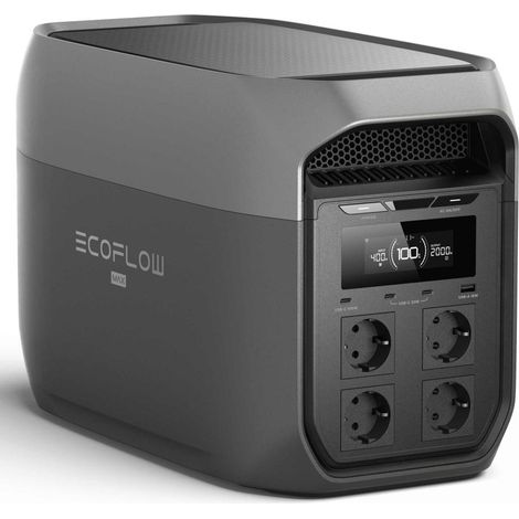 Ecoflow – Station d'énergie portable 600W – Batterie lithium 576Wh – Protection contre surtensions – Bluetooth intégré – Pour chantiers et événements