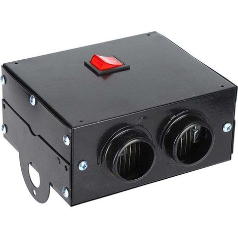 Noir chauffage de voiture, chauffage de voiture portable, désembueur portable ventilateur silencieux, chauffage rapide 600W (12V)