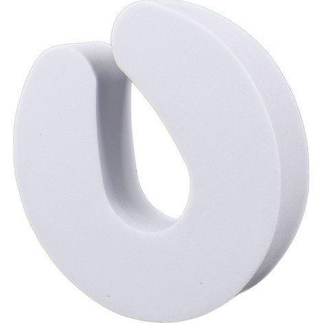 Ensemble de 4 butées de porte : protège-doigts en mousse, butoir de poignée de porte, pince de porte anti-choc blanche (1/5)