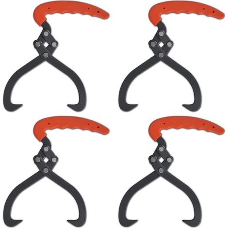 4 Pinces à Bûches manche PVC : Vos Alliées pour ranger le Bois de Chauffage (1/5)