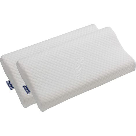 Oreiller viscoélastique Cervical avec Design Ergonomique thérapeutique, 67 x 35 x 13 cm, 2 (1/2)