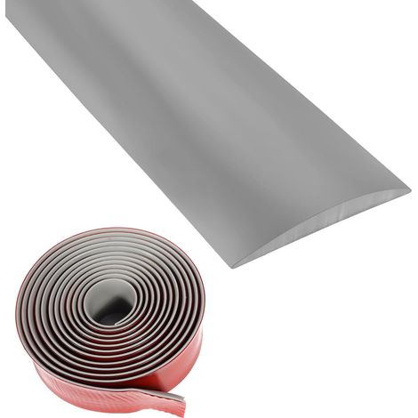 Bande de transition autocollante en vinyle de 4 cm × 3 m pour sol, bande de seuil pour revêtement de sol stratifié de 3,5 mm d’épaisseur, barres de seuil en PVC pour porte pour combler les écarts de (1/5)