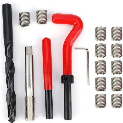 Kit de réparation de filetage 17 pièces, clé dynamométrique en acier inoxydable, insert fileté M12x1,25 (1/5)