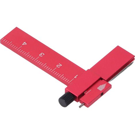 Règle de traçage isométrique parallèle équidistante réglable, outil de gravure de lignes pour maquette, rouge (1/5)