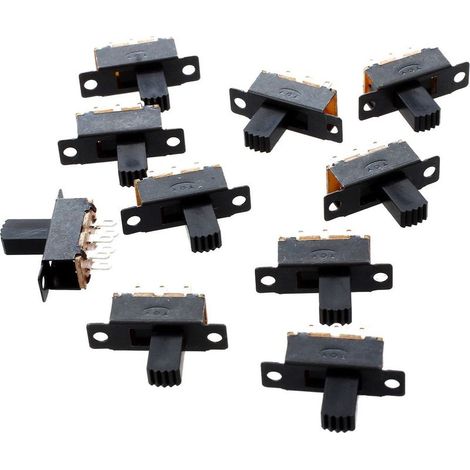 (R) 10 pezzi Mini interruttore a scorrimento DPDT On/On a 6 pin e 2 posizioni (1/5)