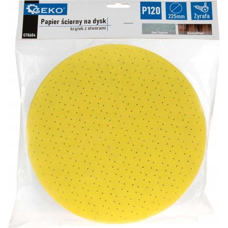 Schleifpapier für Scheibe - Scheibe mit Löchern 225mm P120 /Giraffe/ (10/100/500) (1/3)