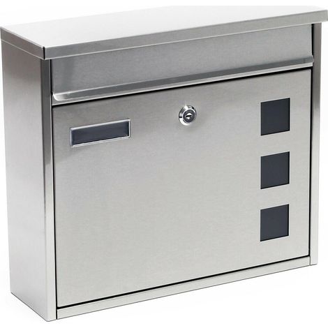 Boite aux lettres design boite postale murale acier inoxydable