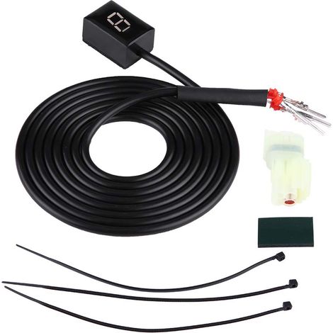 Motorrad-Tachometer – 6 Gänge – Steckhalterung – rote LED-Anzeige