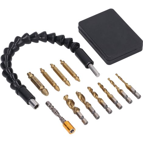 Accessoire pour outil électrique : extracteur d'écrous, taraud à arbre flexible en acier rapide pour le travail (1/5)