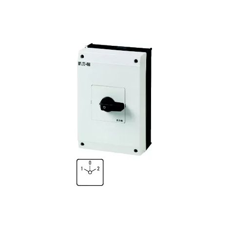 Eaton Umschalter, T5B, 63 A, Aufbau, 3 Baueinheit(en), Kontakte: 6, 60 °, rastend, mit 0-Stellung, 1-0-2, Designnummer 8212, 207223 (1/2)