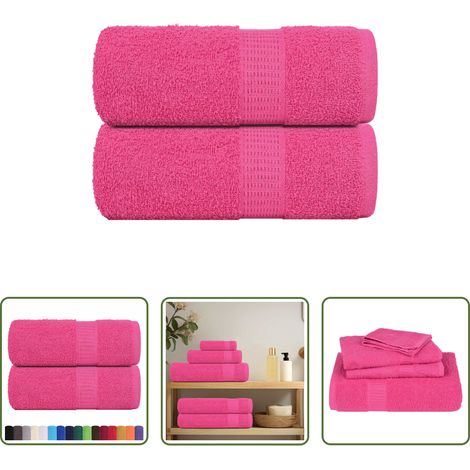 vidaXL 30x30 cm - Waschtücher FROGN 2 Stk. Rosa 30x30 cm 360 g/m² (1/5)