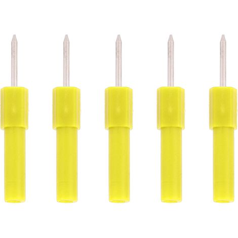 5-teiliges Set Isolationsprüfspitzen mit 4-mm-Bananenstecker für Multimeter, gelb (1/5)