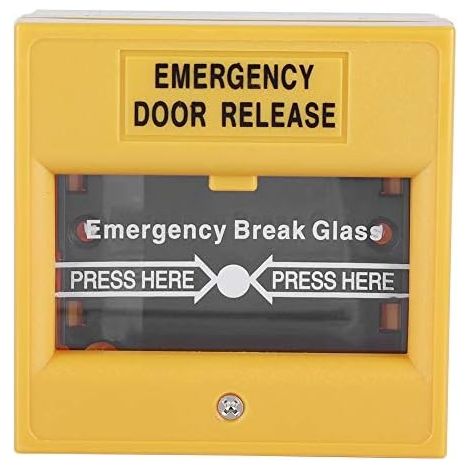 Bouton d'urgence, Bouton-Poussoir d'urgence pour Le Déverrouillage De La Porte, Bouton D'alarme De Sortie D'alarme De Secours en Cas D'incendie Bouton D'alarme De Bris (1/5)
