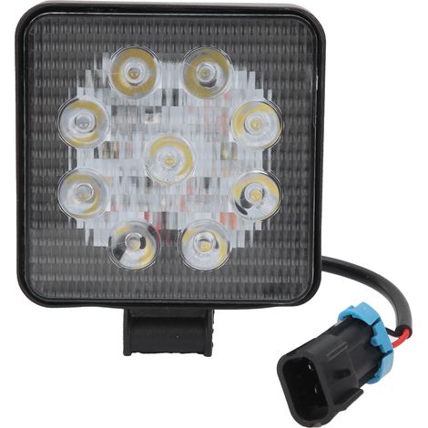 Projecteur de travail LED 27 W pour véhicule, projecteur de conduite multifonctionnel carré universel (1/5)