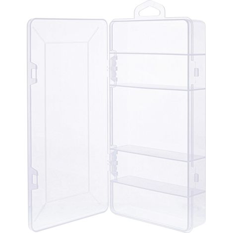 Boîte de rangement pour petites pièces - 5 compartiments - Organiseur transparent pour vis et accessoires - Avec couvercle à clip - Compact et robuste - 43009J (1/3)