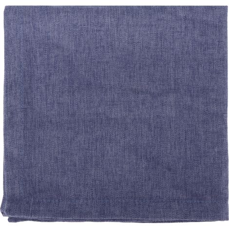 Nappe En Coton Bleu Foncé Lavable En Machine Résistante Aux Plis Pour Décoration De Bureau Et Cuisine 1 Pièce (1/5)