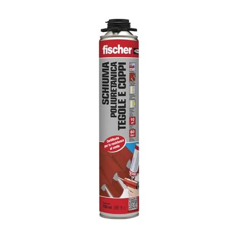 SCHIUMA POLIURETANICA COPPI E TEGOLE FISCHER - PISTOLA ML 750- 12 pezzi