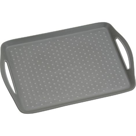 Tablett mit rutschfester Oberfläche, grau