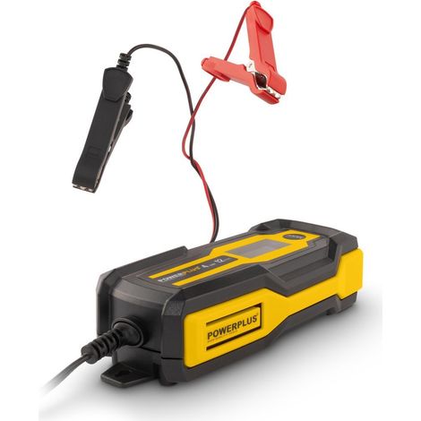 Powerplus Chargeur de Voiture Intelligent POWX4201 - Chargeur Batterie 12V - 3 à 60Ah - Mode Hiver - pour Batteries Sèches & Humides