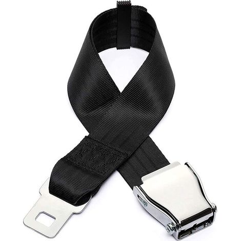 Rallonge de ceinture de sécurité d'avion, pièce de ceinture de sécurité universelle et réglable avec boucle en acier inoxydable 50-80 cm, pour les voyages en avion par Kayear (1/5)