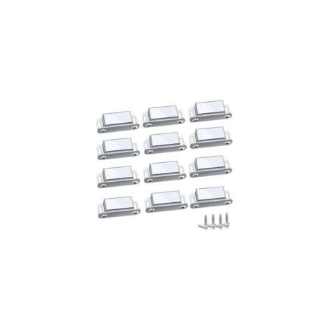 Loquet Magnetique, 12 Pièces Aimants loqueteaux magnétiques Placard Aimant Puissant Robuste Jusqu'à 6kg, Pour Tiroirs Porte de Douche Aimanté Armoire Placard, Cabinet, Meubles (45mm-12pc) - Crezuo (1/4)