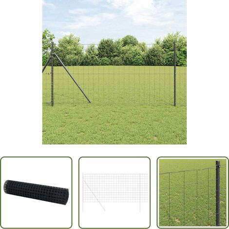 Gartenzaun - Eurozaun Grau 1,4 x 10 m PVC-beschichtetes Eisen (1/5)