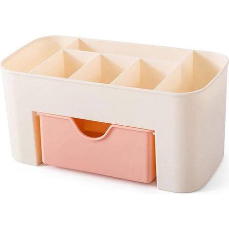 Organizzatore per trucchi e accessori per il bagno o la toeletta, rosa (1/5)