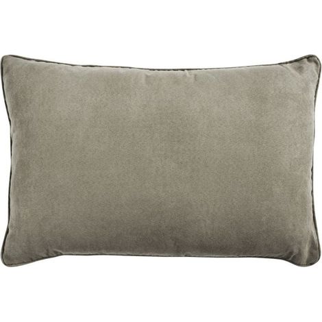 SUEDEN - Coussin en suédine taupe 60x40 (1/4)