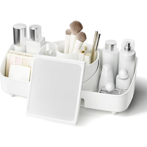 Organizzatore Trucchi KOSEYA Bianco Crema Girevole 360° (1/4)