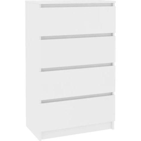 Commode 4 tiroirs bois blanc Agency (1/5)