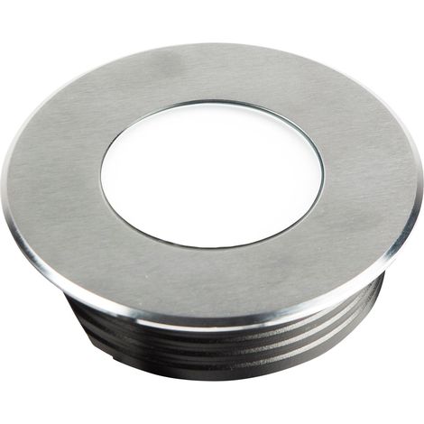 Encastré de sol extérieur ZEPH 2 SLIM 24V rond inox non percée 4000K 322lm 3x2W - EUROPOLE - 56161