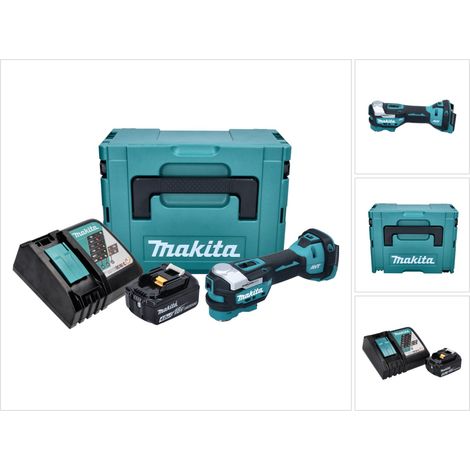 Makita DTM 52 RM1J Akku Multifunktionswerkzeug 18 V Starlock Max Brushless + 1x Akku 4,0 Ah + Ladegerät + Makpac