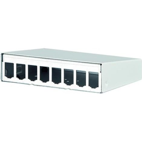 Metz Connect Modul AP-Gehäuse 8 Port reinweiß, unbestückt 130861-0802-E (1/5)