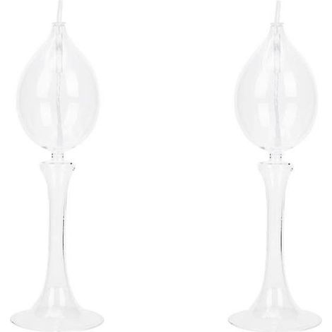 2 Stück transparente Kerzenhalter