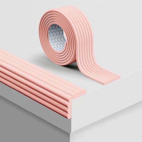 Bande de protection de bord en mousse pour tables, 200 cm x 80 mm x 8 mm, mousse épaisse pour l'absorption des chocs et la sécurité, avec bande de protection de bord auto-adhésive intégrée, convient a (1/5)