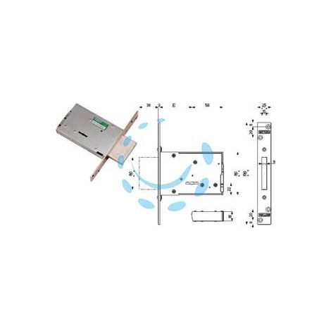 SERRATURA DA INFILARE DOPPIA MAPPA 40702 - mm.70 (4070270C6)