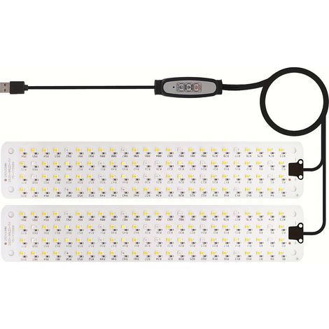 Panneau lumineux LED solaire à spectre complet pour la croissance des plantes, alimentation USB 5V, 1 à 4 panneaux réglables, minuterie automatique et conception de gradation ultra-mince, adapté à la (1/5)