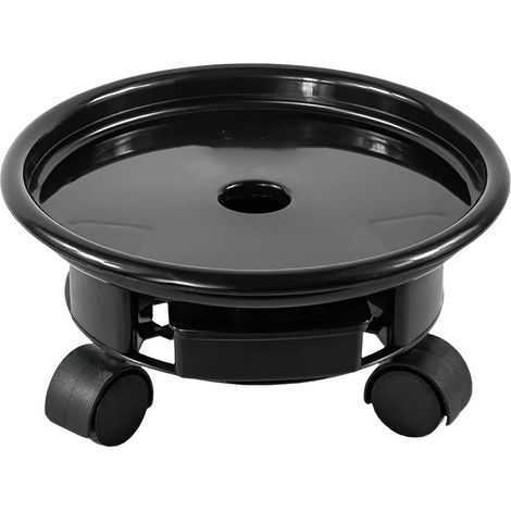 Socle pour pot de fleurs avec roulettes et plateau amovible (1/5)
