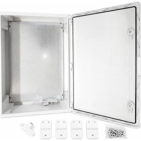 WEBMATEL Armario Eléctrico Estanco 600x400x200 IP65 IK08 ABS con Puerta Opaca Gris y Placa de Montaje Galvanizada Incluida (1/5)