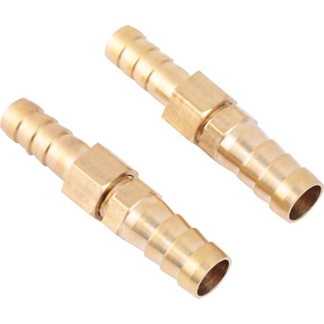Raccord laiton réducteur à embout barbillon pour tuyau 8-10 mm 2 pièces (1/5)