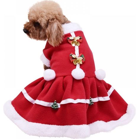 Robe Pour Chien - Doublure Polaire Chaude - Pour Chiens Femelles - Saisons Automne Hiver - Tailles S à XXL (1/5)