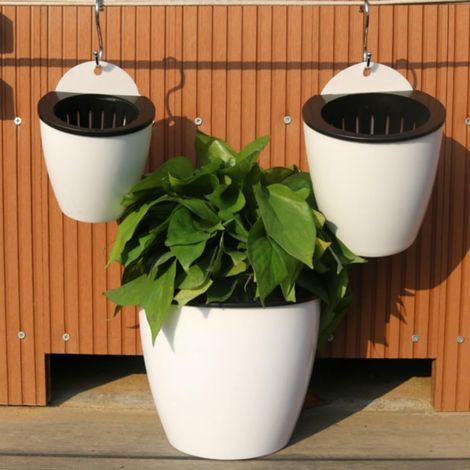 Jardinières murales, suspendues à arrosage automatique pour plantes d'extérieur, panier suspendu (1/5)