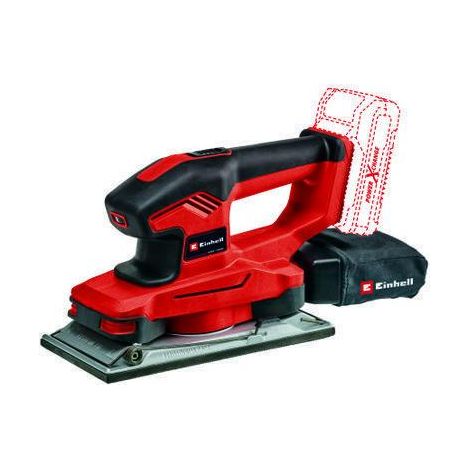 Einhell TE-OS 18-230 LI SOLO Levigatrice Orbitale a Batteria 18V 230x115mm Power X-Change colore Nero Rosso