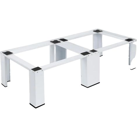 Base para lavadora, con almohadillas antideslizantes, construcción robusta, 30 cm (12 pulgadas), color blanco. (1/2)
