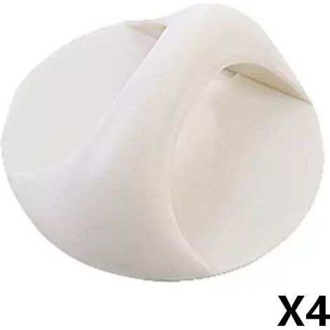 Lot de 4 poignées adhésives sans perçage, poignée de tirage multi-usages pour meuble, porte, abattant toilette (1/5)