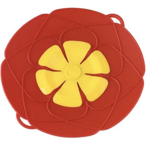 Fleur de cuisson en silicone - couvercle anti-débordement - protection anti-éclaboussures - résistant à la chaleur (1/5)