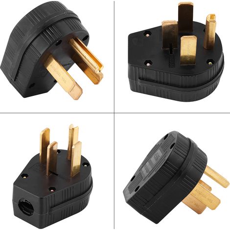 1 Stück 50 A 125/250 V gerader Winkelstecker mit vier Pins, US-Stecker NEMA 14-50P (1/5)
