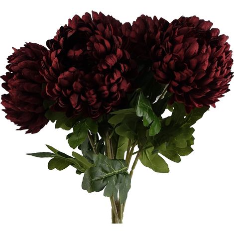 Pack of 6 x 75cm Extra Large Reflex Chrysanthemum - Red (1/5)